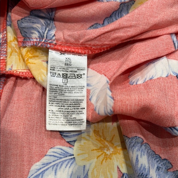 Old Navy Size XXL Sleeveless Tiered Swing Floral Midi Dress - Red and Blue - Picture 8 of 8